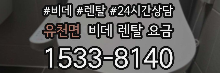 유천면 비데 렌탈 요금