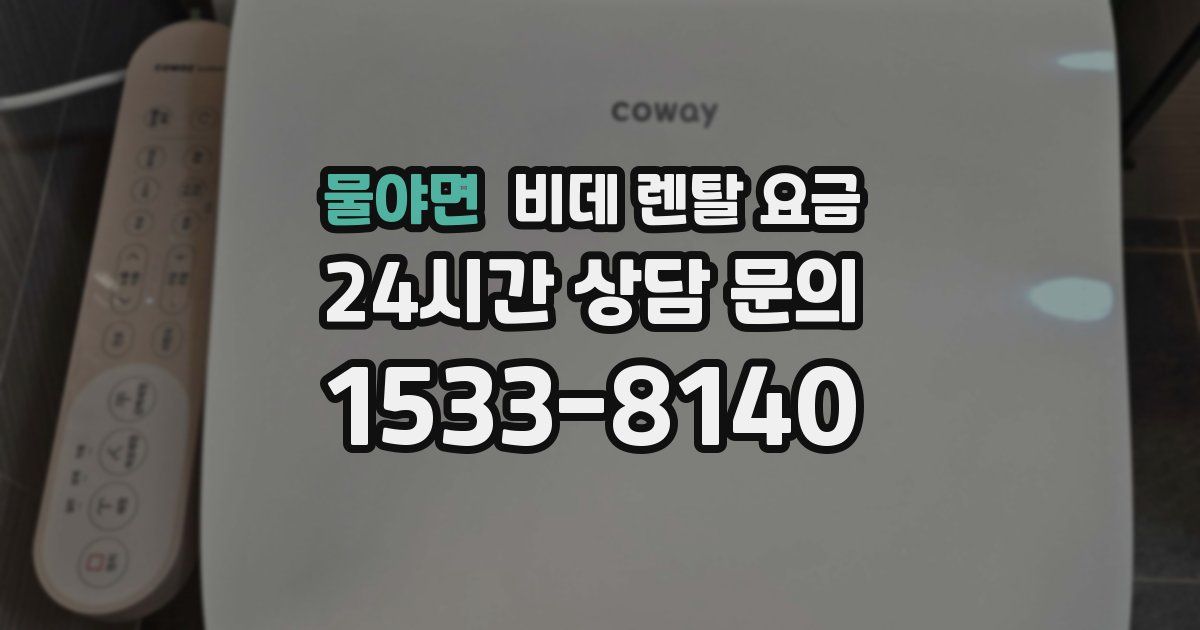 물야면 비데 렌탈 요금