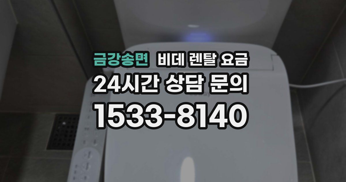 금강송면 비데 렌탈 요금