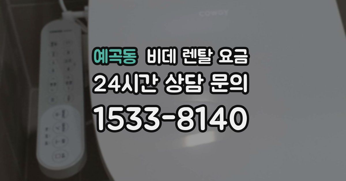 예곡동 비데 렌탈 요금