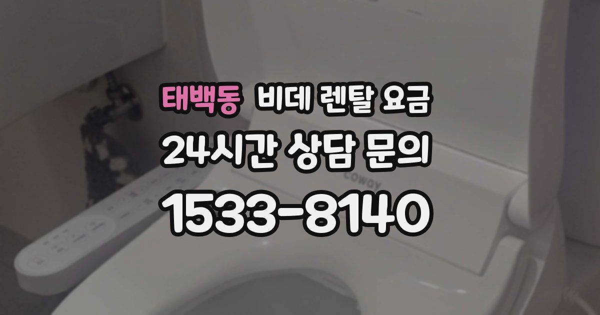 태백동 비데 렌탈 요금