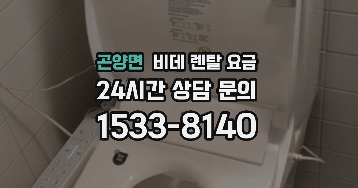 곤양면 비데 렌탈 요금