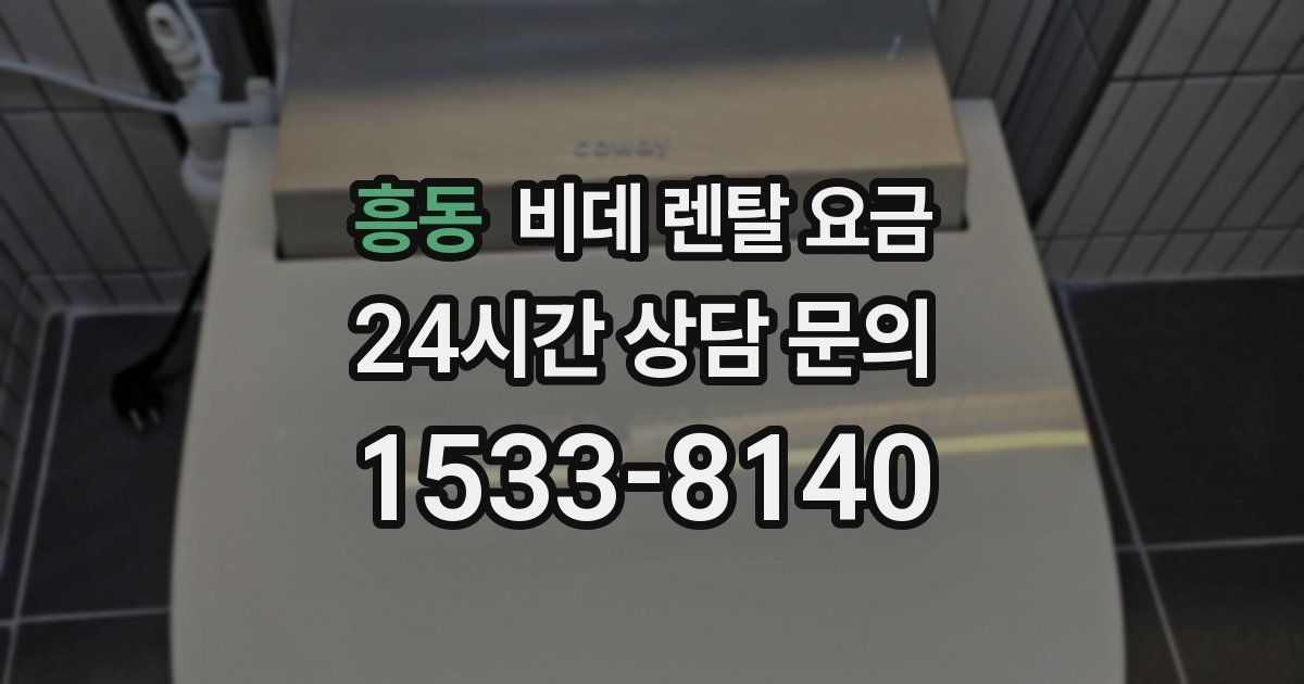 흥동 비데 렌탈 요금