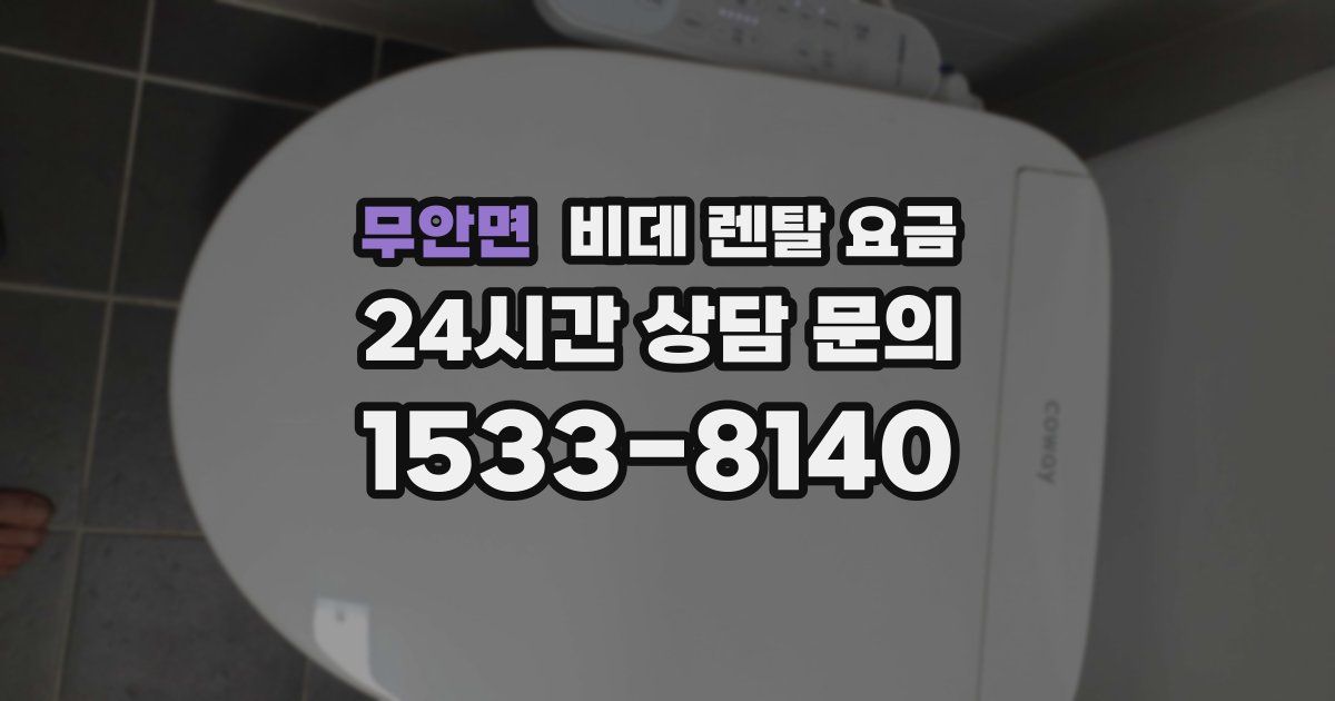 무안면 비데 렌탈 요금