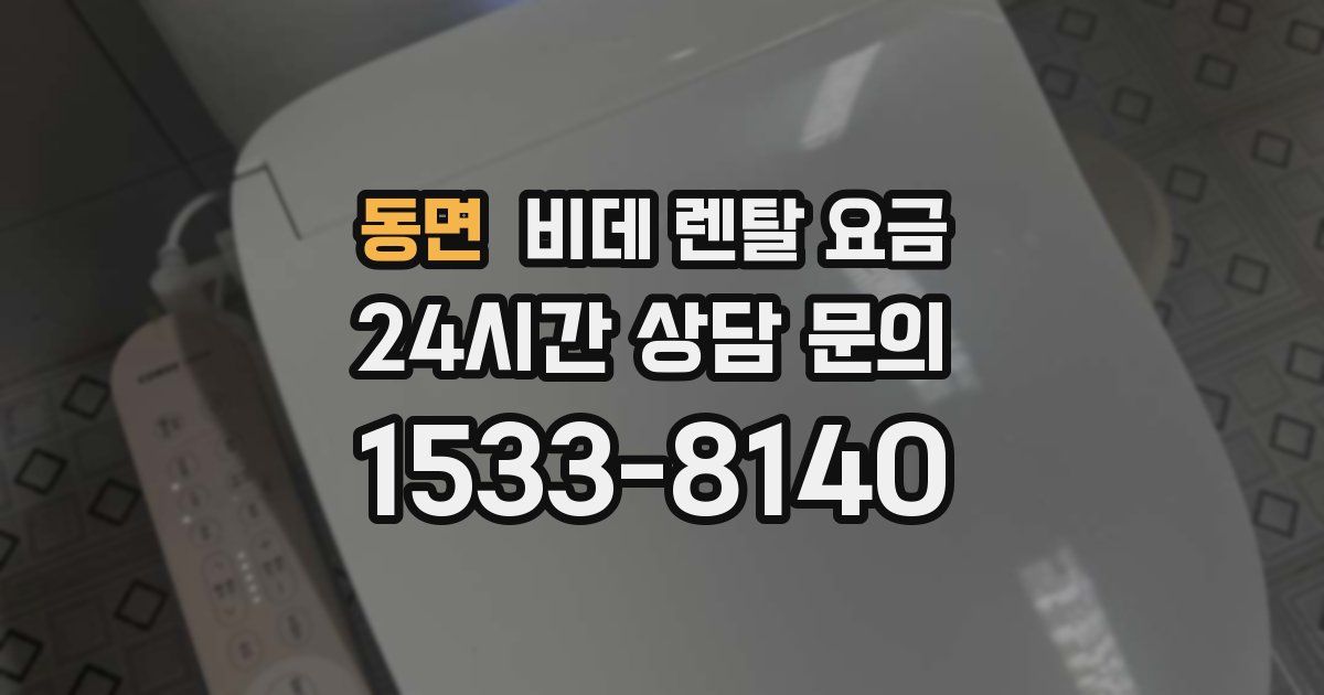 동면 비데 렌탈 요금