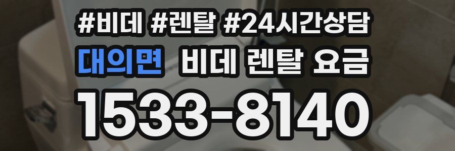 대의면 비데 렌탈 요금
