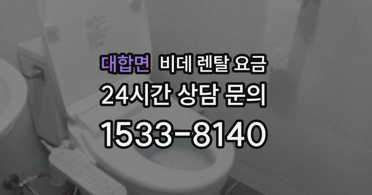 대합면 비데 렌탈 요금