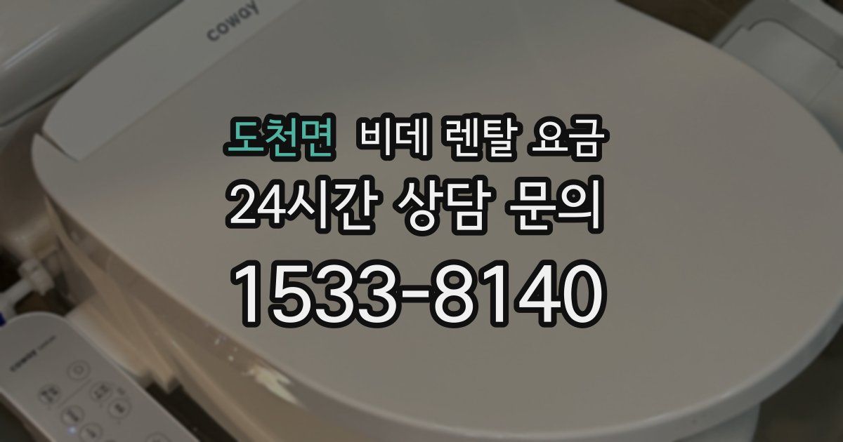 도천면 비데 렌탈 요금