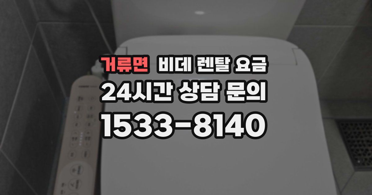 거류면 비데 렌탈 요금