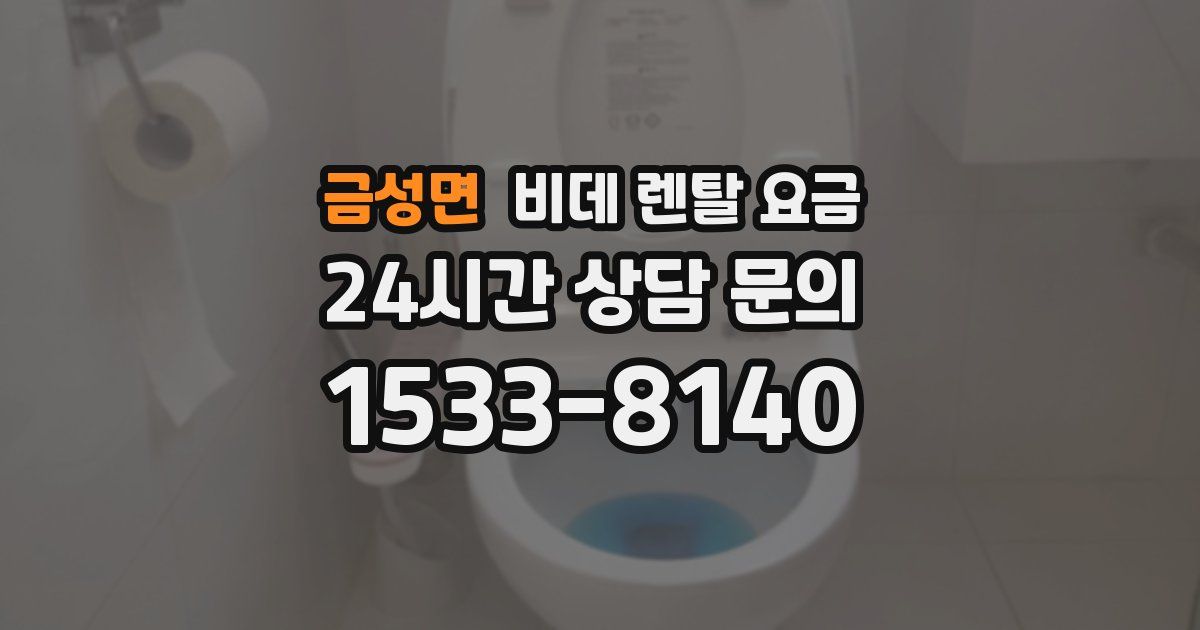 금성면 비데 렌탈 요금