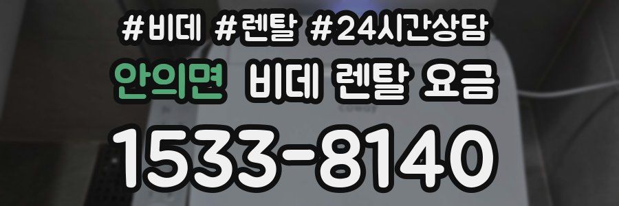 안의면 비데 렌탈 요금