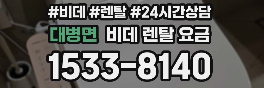 대병면 비데 렌탈 요금
