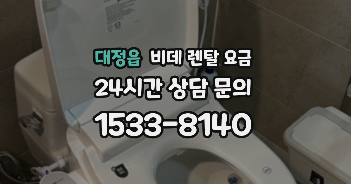 대정읍 비데 렌탈 요금
