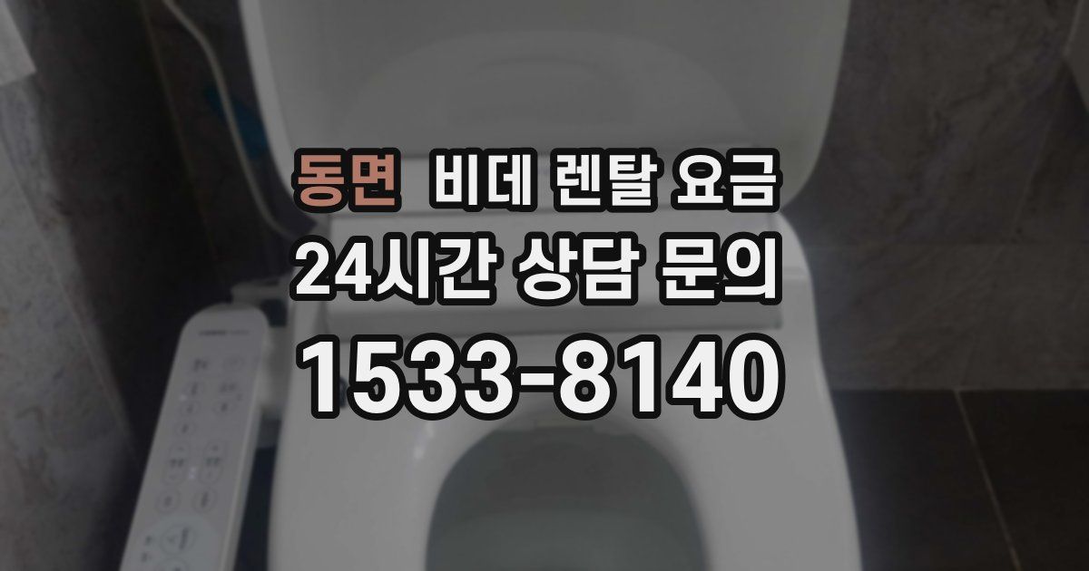 동면 비데 렌탈 요금