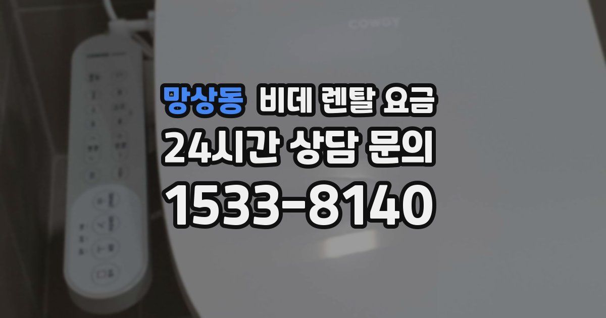 망상동 비데 렌탈 요금