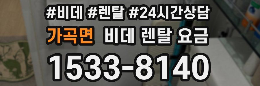 가곡면 비데 렌탈 요금