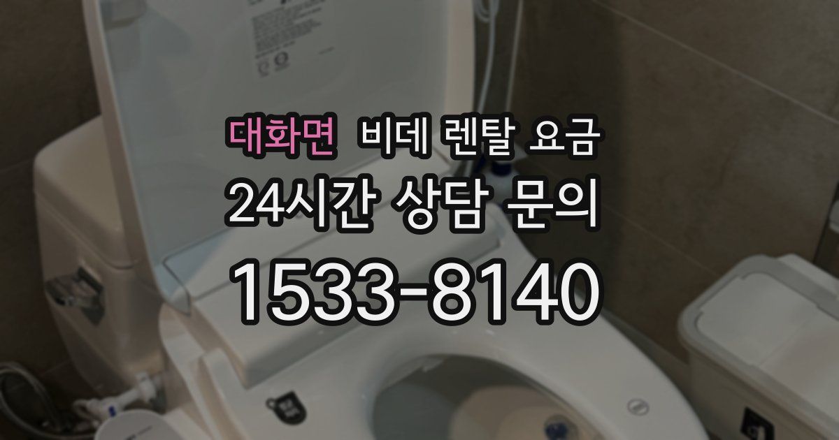 대화면 비데 렌탈 요금