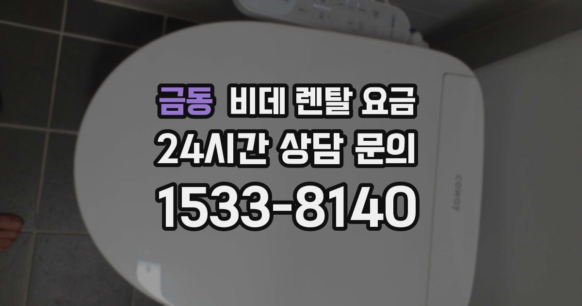 금동 비데 렌탈 요금