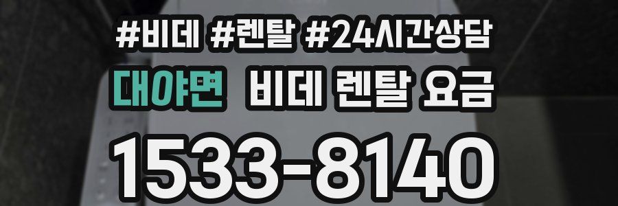 대야면 비데 렌탈 요금