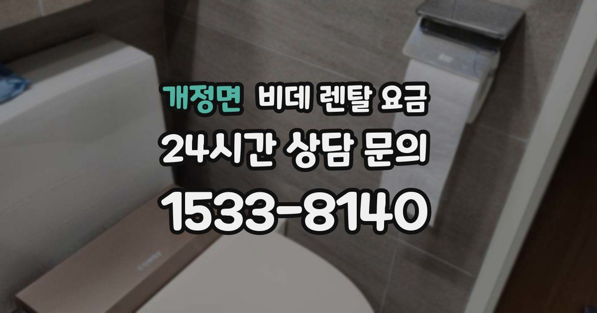개정면 비데 렌탈 요금