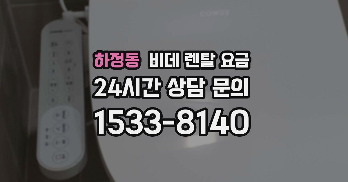 하정동 비데 렌탈 요금