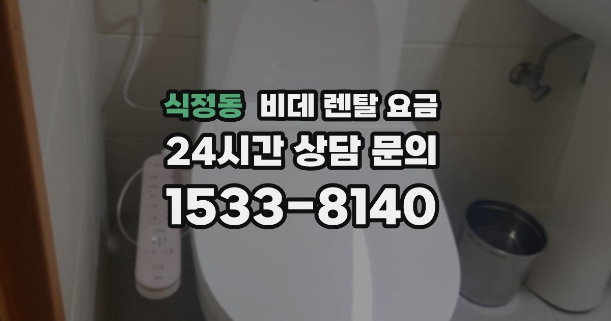 식정동 비데 렌탈 요금