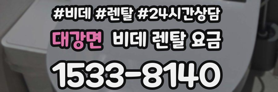대강면 비데 렌탈 요금