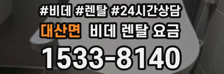 대산면 비데 렌탈 요금