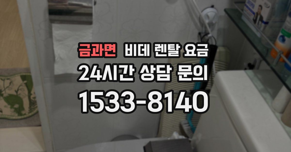 금과면 비데 렌탈 요금