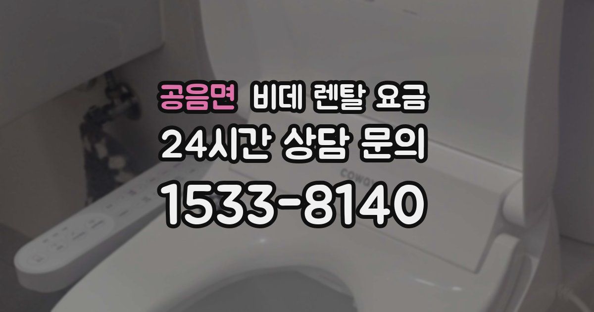 공음면 비데 렌탈 요금