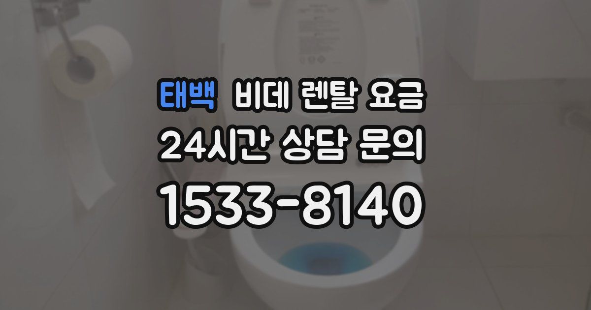 태백 비데 렌탈 요금