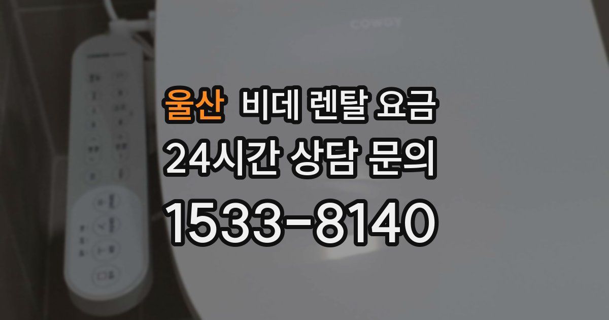 울산 비데 렌탈 요금
