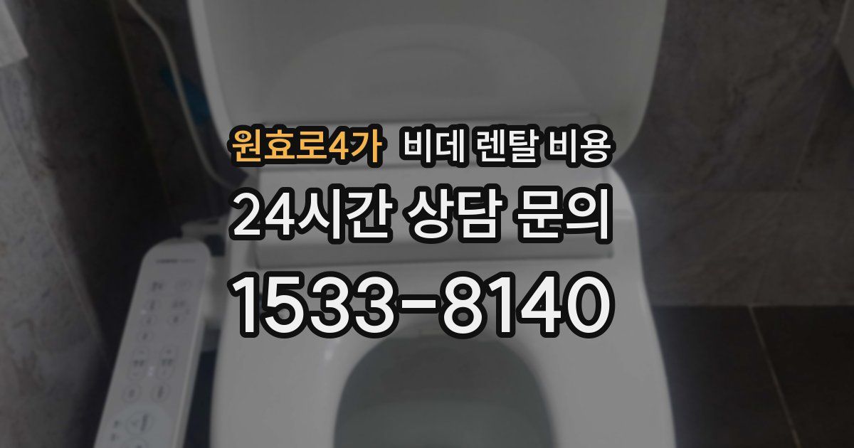 원효로4가 비데 렌탈 비용
