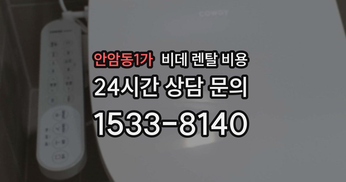 안암동1가 비데 렌탈 비용