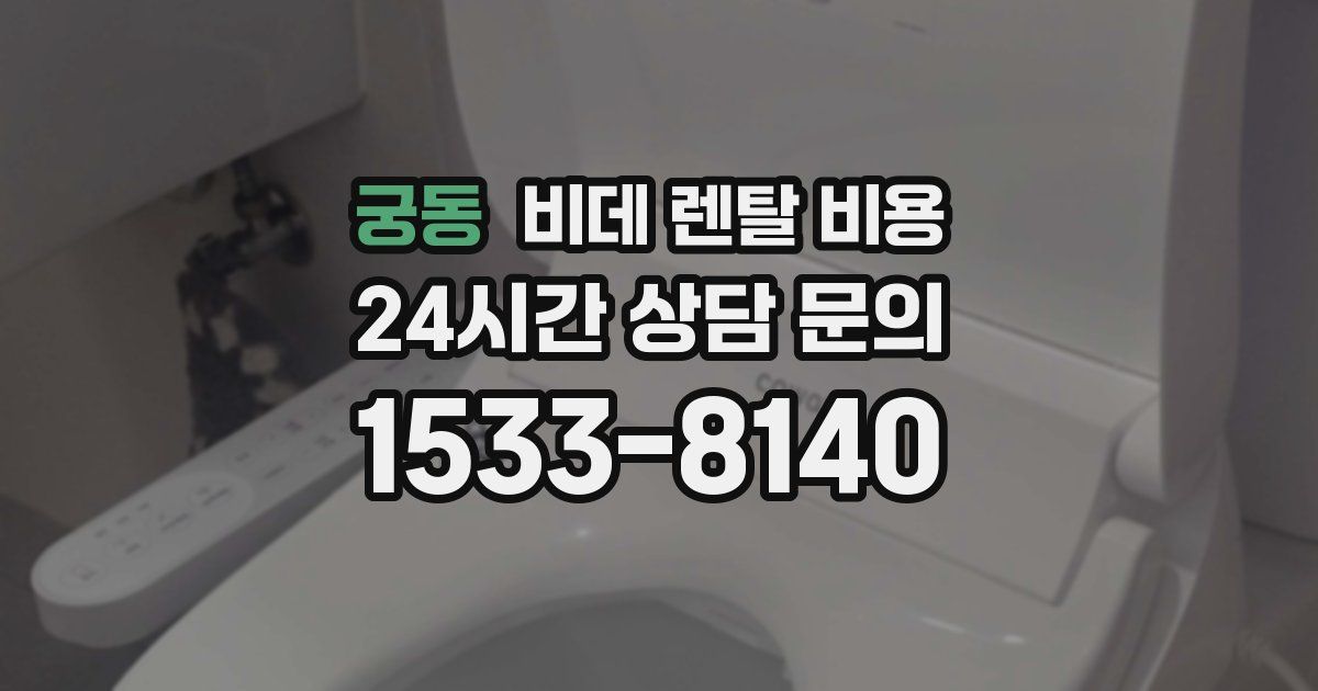 궁동 비데 렌탈 비용