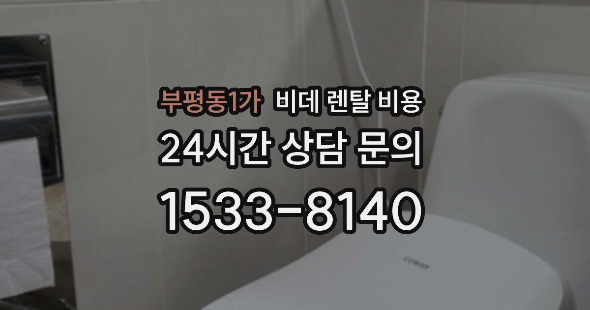 부평동1가 비데 렌탈 비용