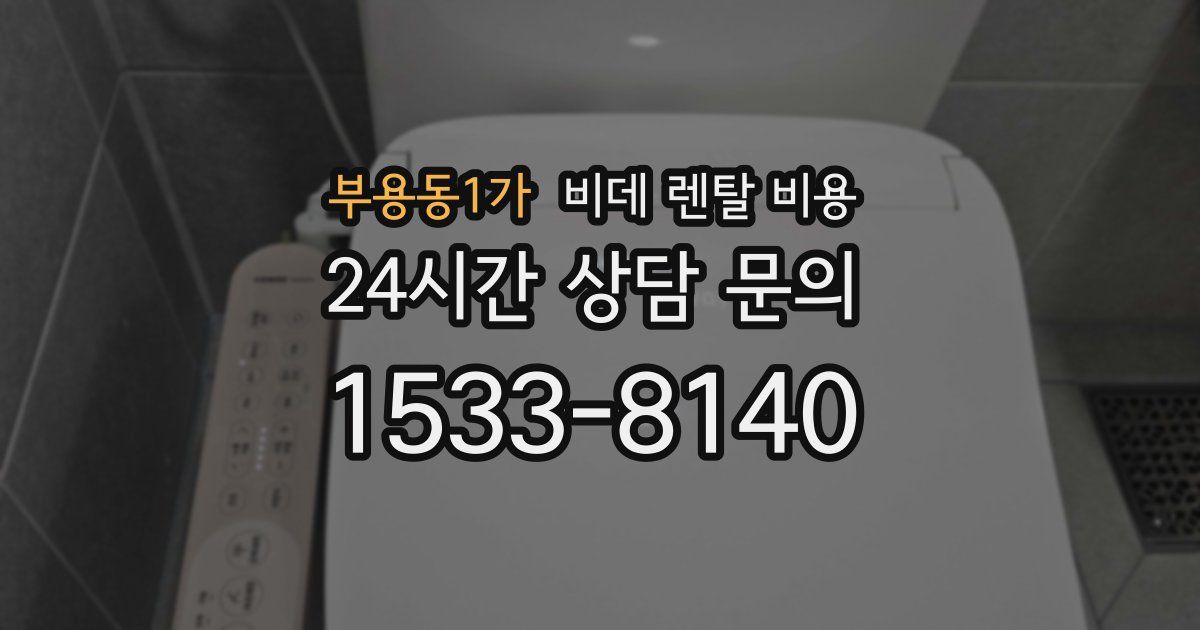 부용동1가 비데 렌탈 비용