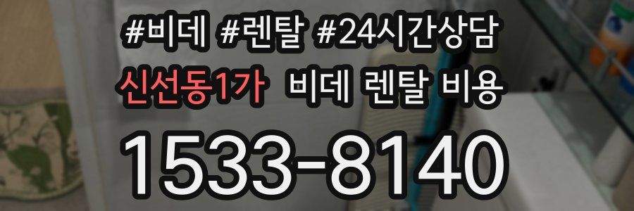 신선동1가 비데 렌탈 비용