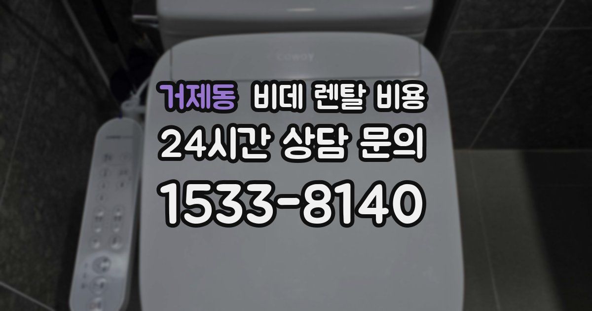 거제동 비데 렌탈 비용