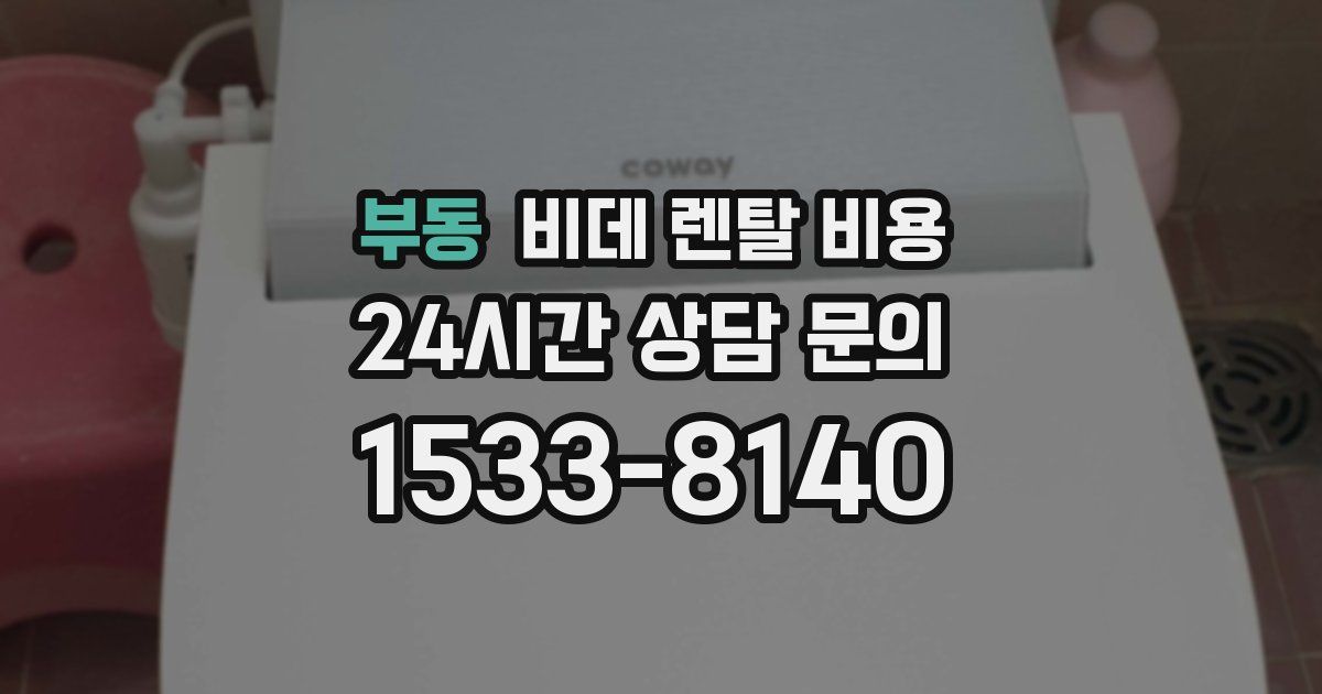 부동 비데 렌탈 비용