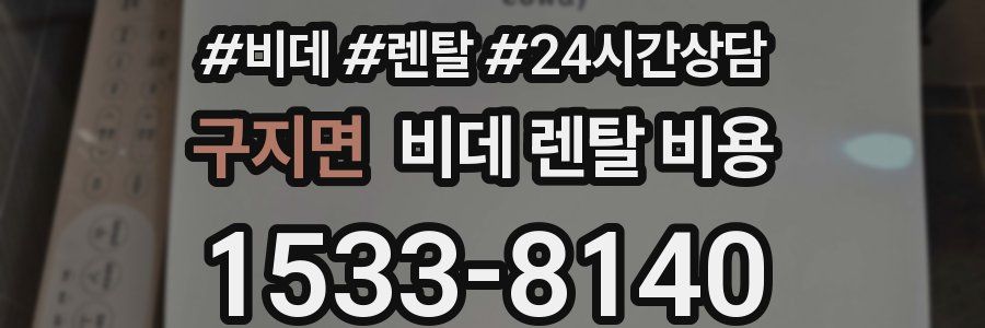 구지면 비데 렌탈 비용