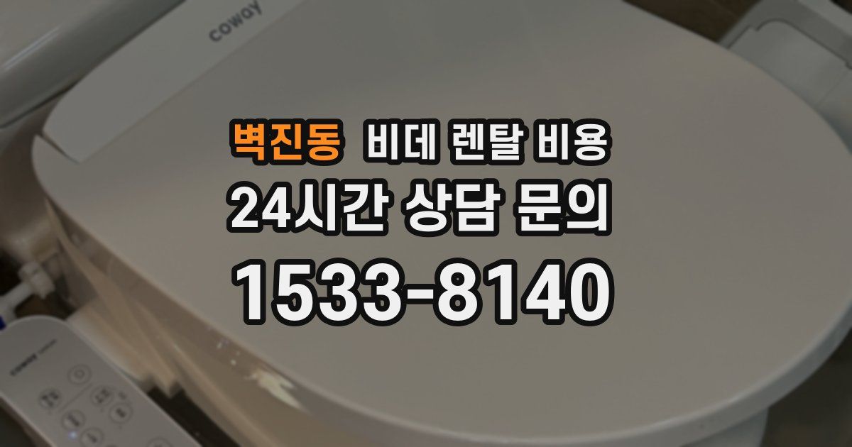 벽진동 비데 렌탈 비용