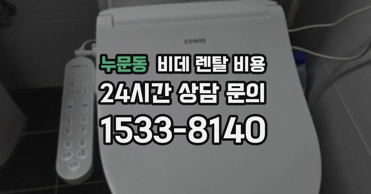 누문동 비데 렌탈 비용