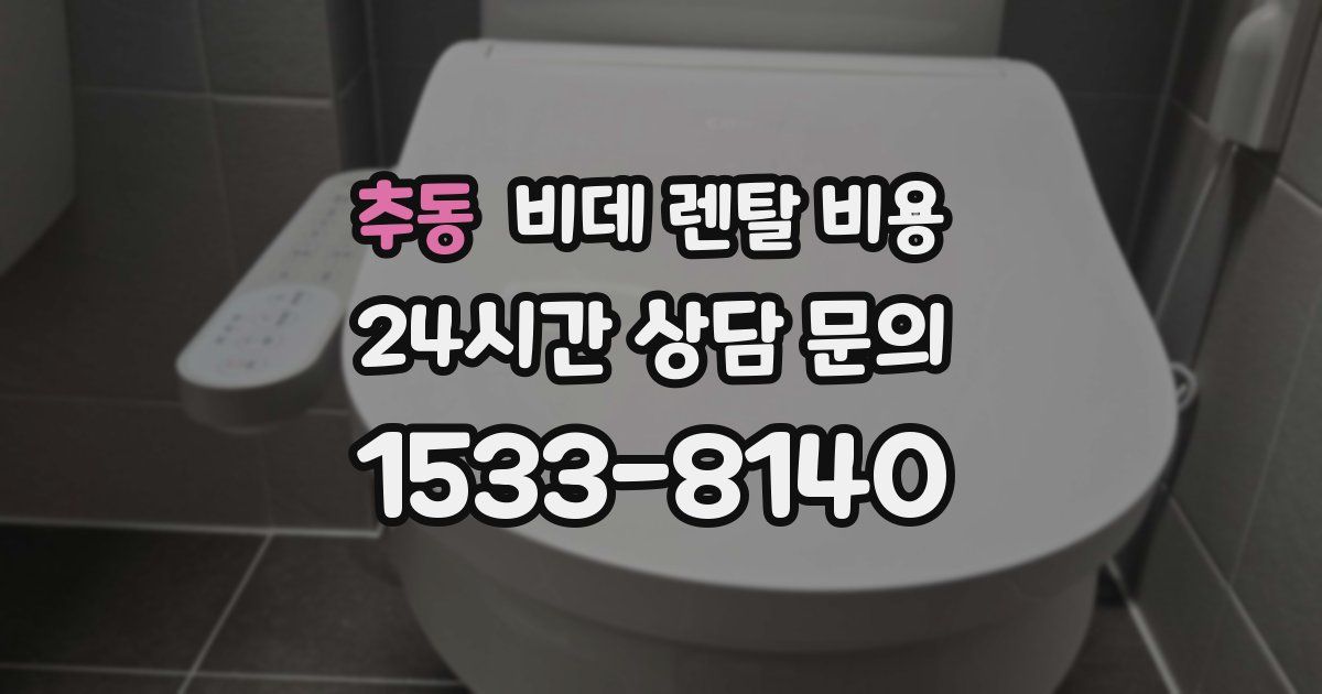 추동 비데 렌탈 비용