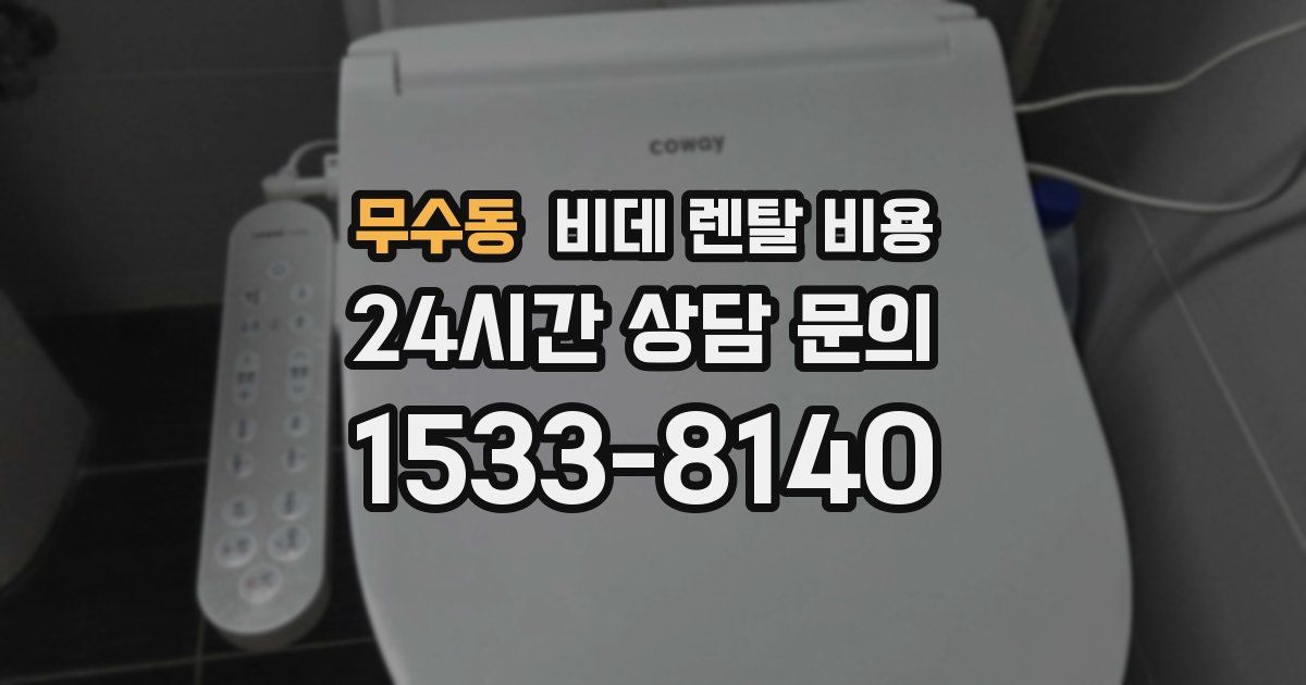 무수동 비데 렌탈 비용