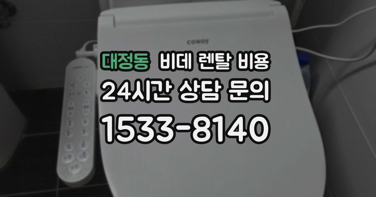 대정동 비데 렌탈 비용