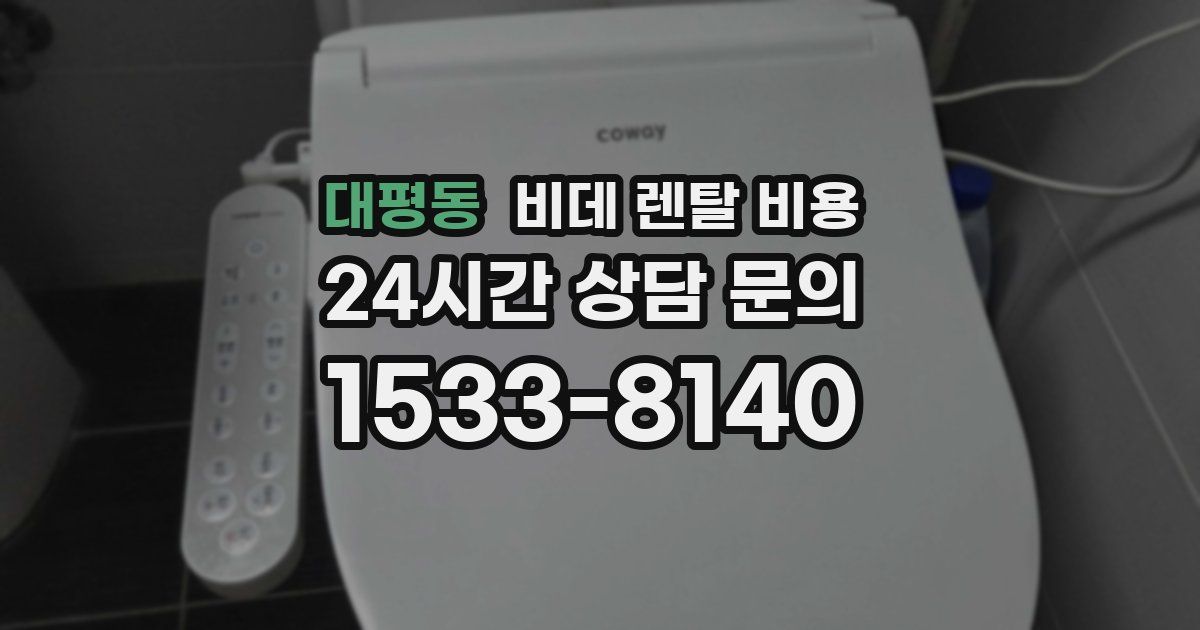 대평동 비데 렌탈 비용