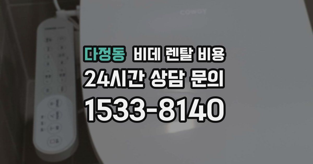 다정동 비데 렌탈 비용
