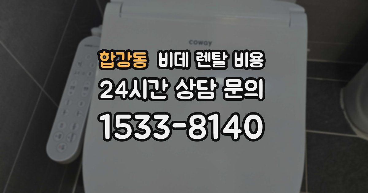 합강동 비데 렌탈 비용
