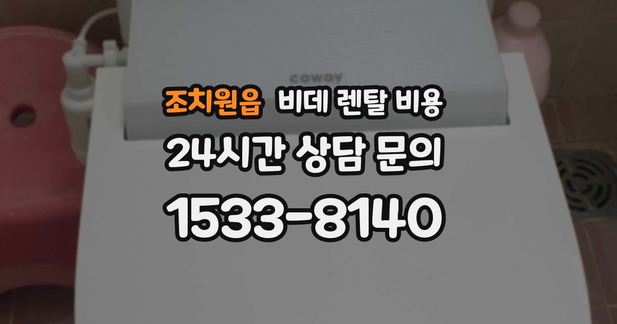 조치원읍 비데 렌탈 비용